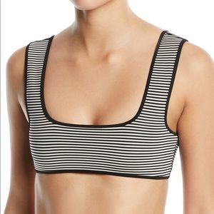 NWOT Marysia Tarpum Bay Striped Bikini Top Large